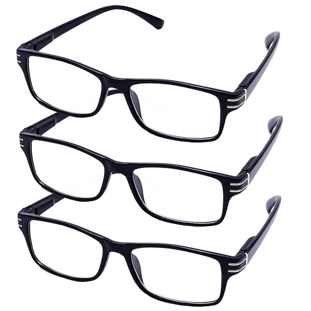 Three Reading Glasses for Men & Women – with case and cloth