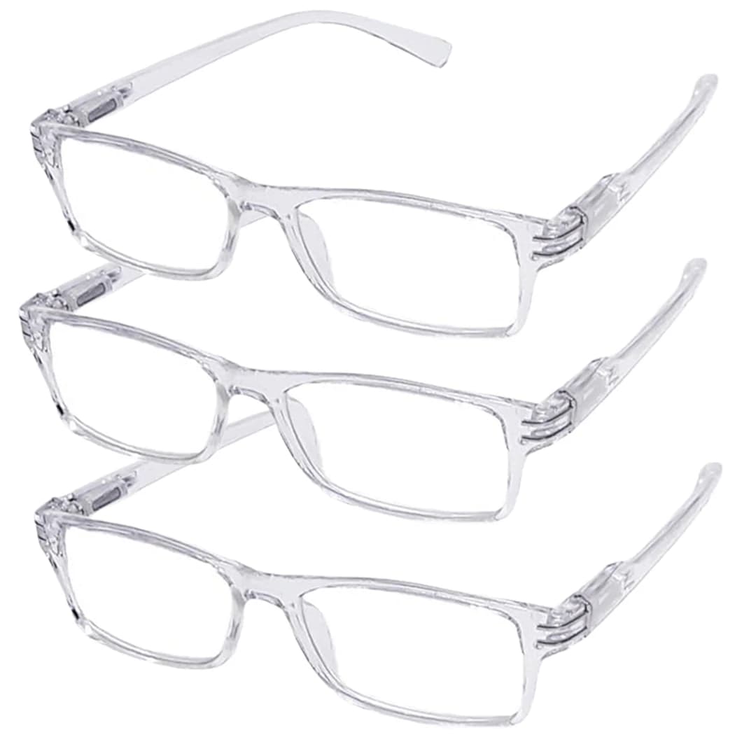 Three Reading Glasses for Men & Women – with case and cloth
