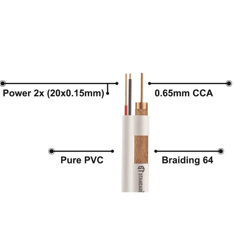 Cable Camera RG59 ST-59CC65 50M