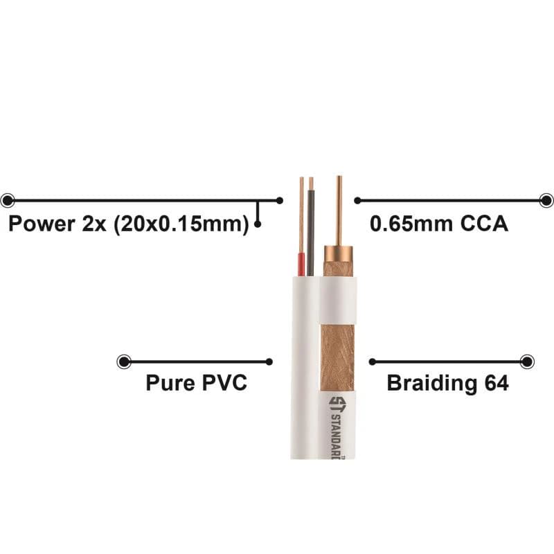 Cable Camera RG59 ST-59CC65 100M