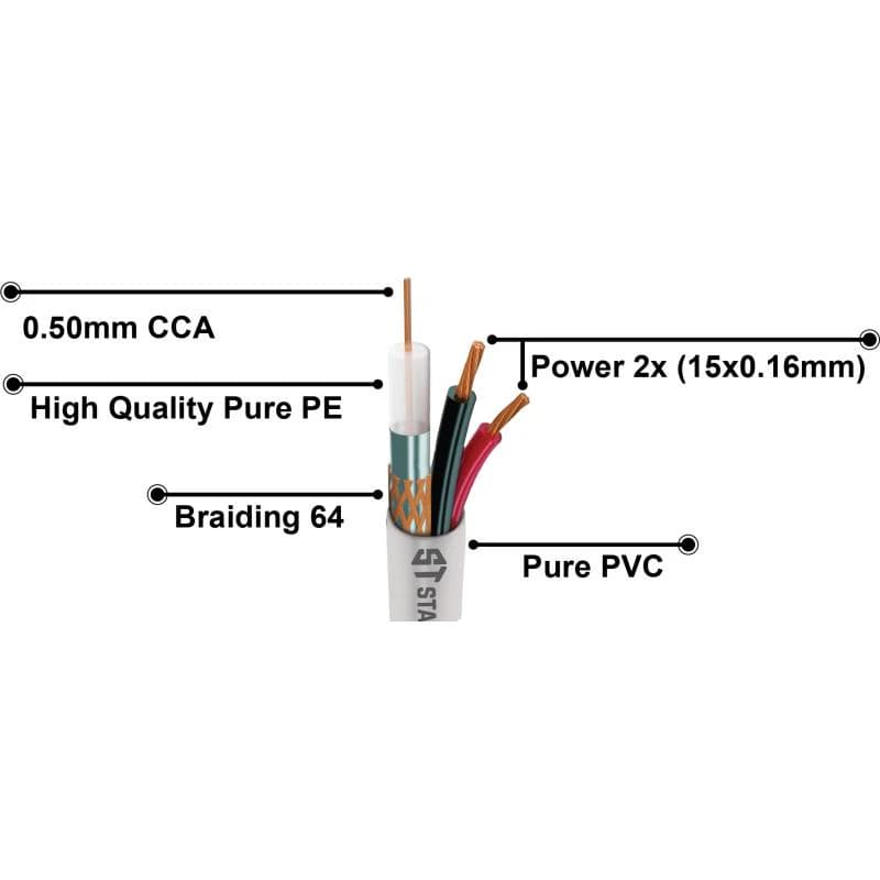 Cable Camera RG174 ST-CC50 50M