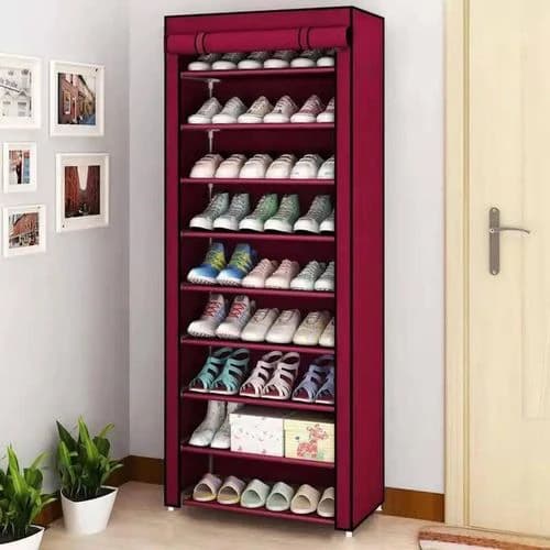 9 Layers Portable And Folding Shoe Rack (60 x 30 x 140 cm)