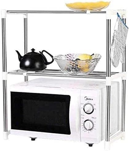 Generic Stainless Steel Microwave Oven Rack – 2 Tier, Tan, 30 x 8 x 6 cm