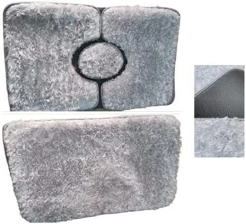 4 Pcs Bath Mat Set – Pedal Mat, Leather Padded, Anti-Slip Fur Coat 210