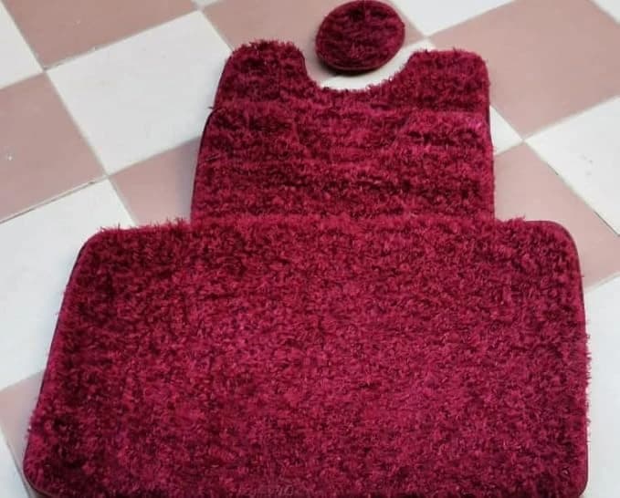 4 Pcs Bath Mat Set – Pedal Mat, Leather Padded, Anti-Slip Coat