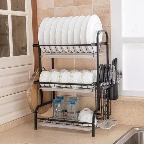 Metal dish rack - 3 shelves