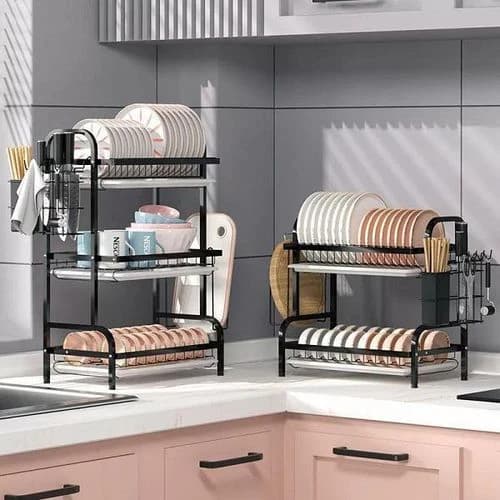 Metal dish rack - 3 shelves