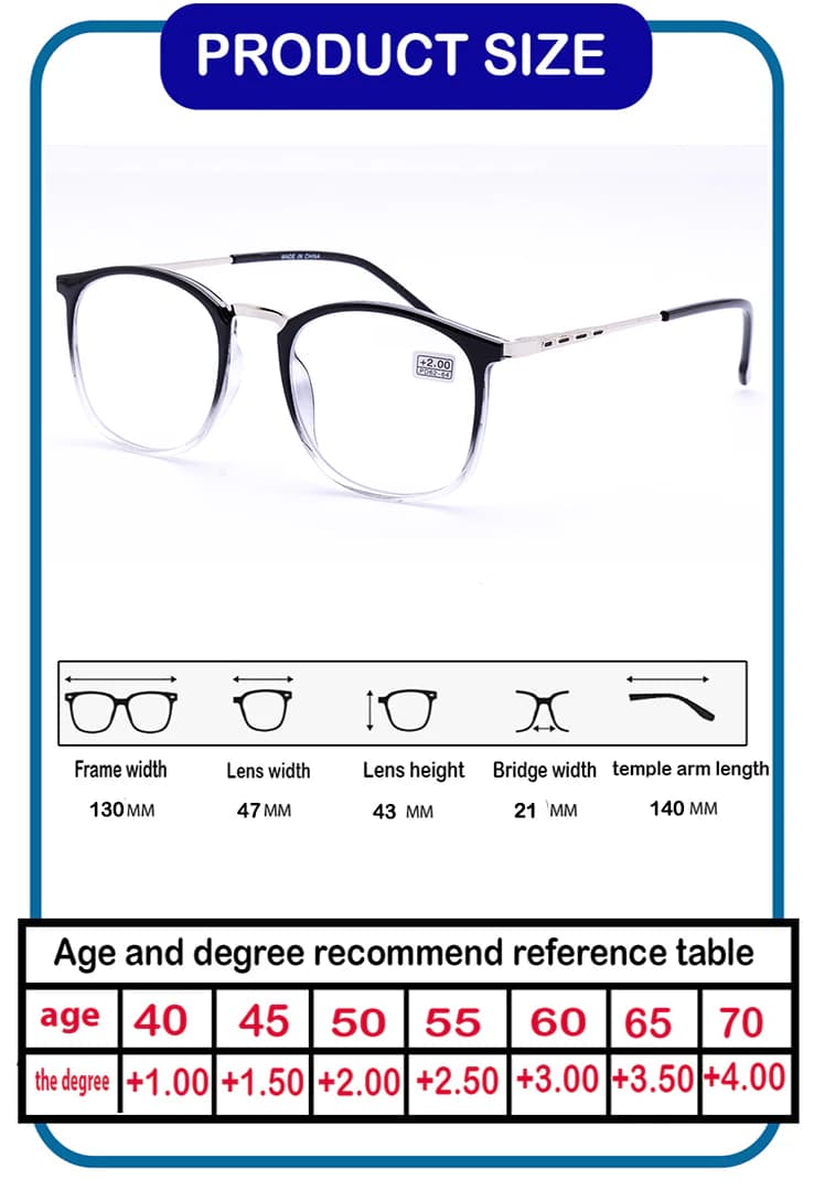 Prescription reading glasses for men and women - with cleaning cloth and origina