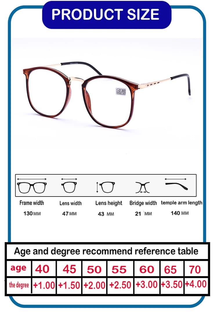 Prescription reading glasses for men and women - with cleaning cloth and origina
