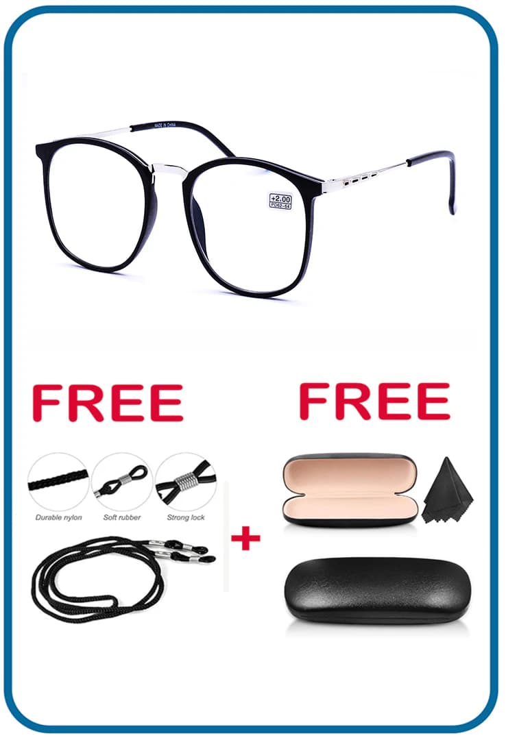 Prescription reading glasses for men and women - with cleaning cloth and origina