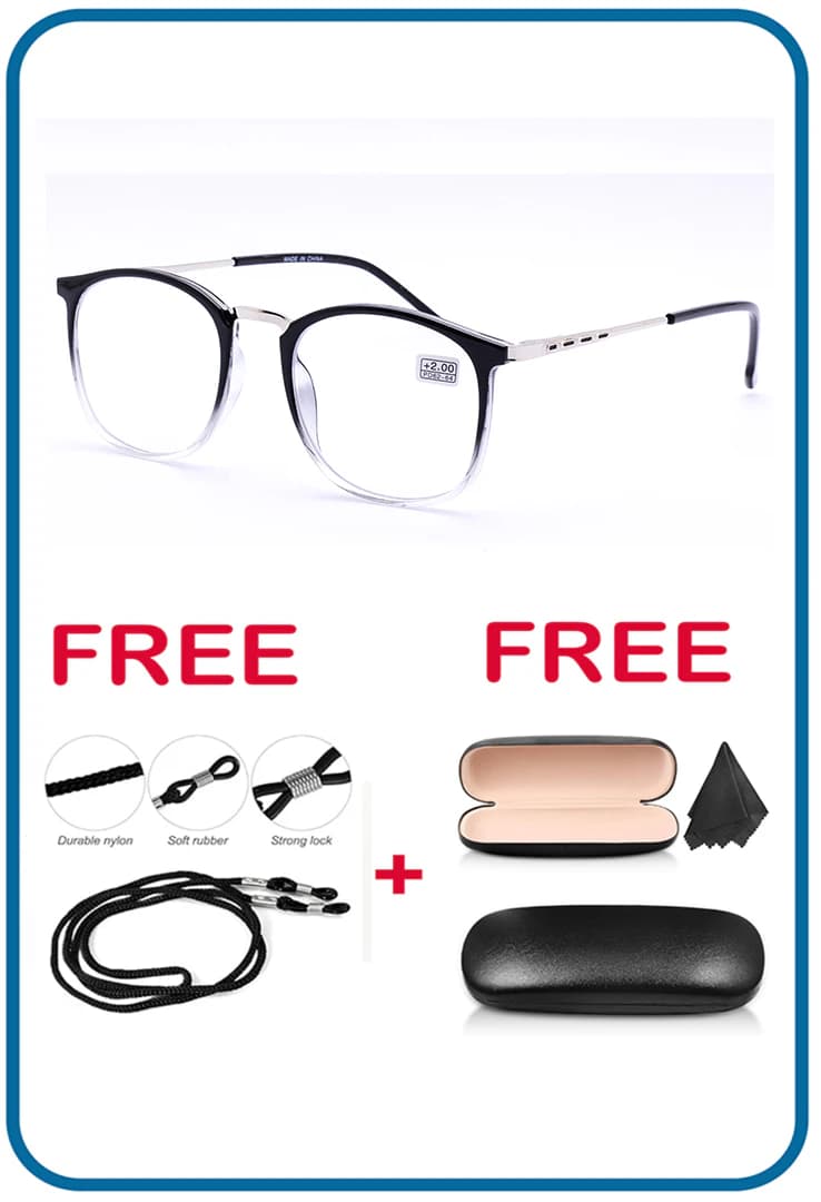 Prescription reading glasses for men and women - with cleaning cloth and origina
