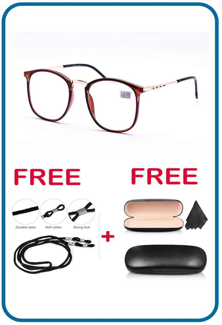 Prescription reading glasses for men and women - with cleaning cloth and origina