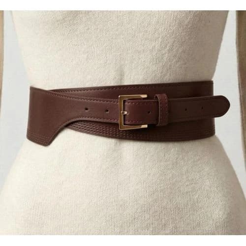 Elegant Leather Belt – Havana Color