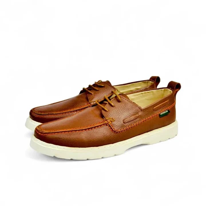Leather Boat Shoes – Havana