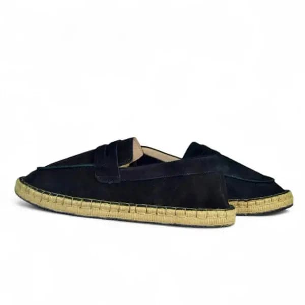 Leather Cangro Espadrilles - Black