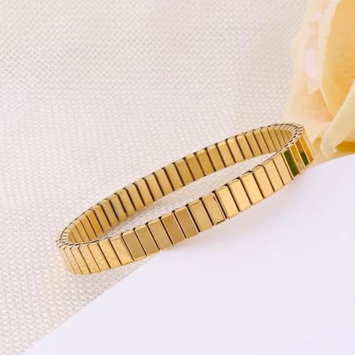 Italian Gold-Plated Stainless Steel Bracelet