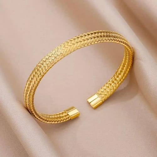 Gold Plated Stainless Steel Mesh Bracelet