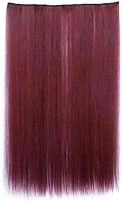 DILLARDS women's long straight red synthetic wig, washable and ironable