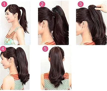 DILLARDS Clip-In Ponytail Hair Extension 61 cm Medium Brown