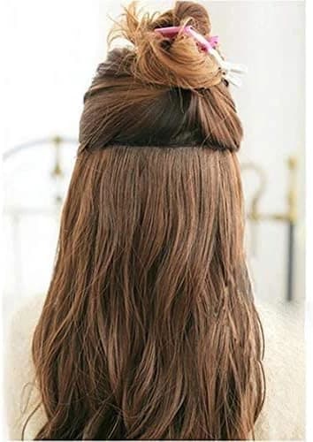 DILLARDS brown 5 clips long wavy hair extension