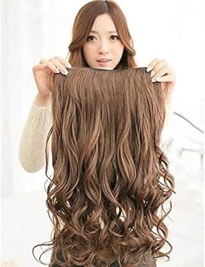 DILLARDS brown 5 clips long wavy hair extension