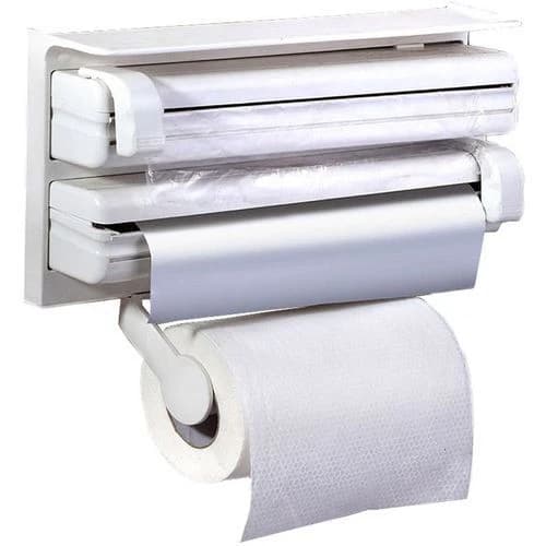 Kitchen Triple Paper Dispenser - White