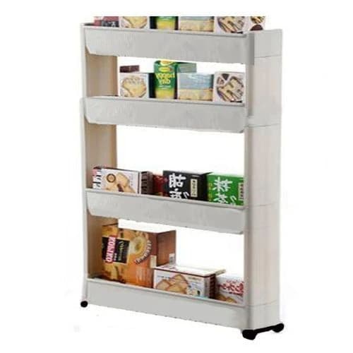 Storage Trolley with Wheels – 4 Tiers