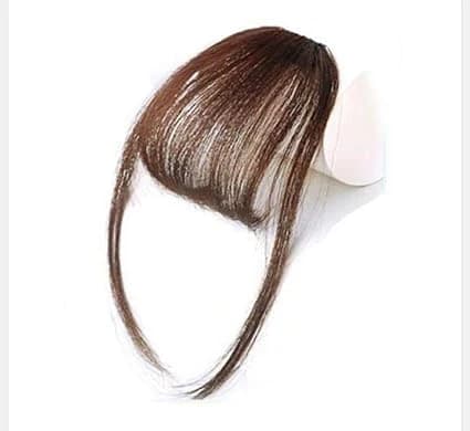 Synthetic Hair Bangs Clip in Brown Hair Extensions Natural Light Bangs for Women