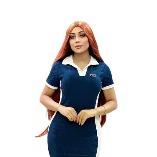 Long wavy copper wig