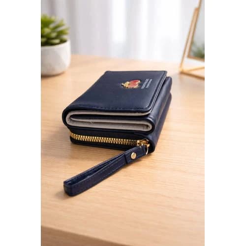 Women's Medium Synthetic Leather Wallet – Cherry Design