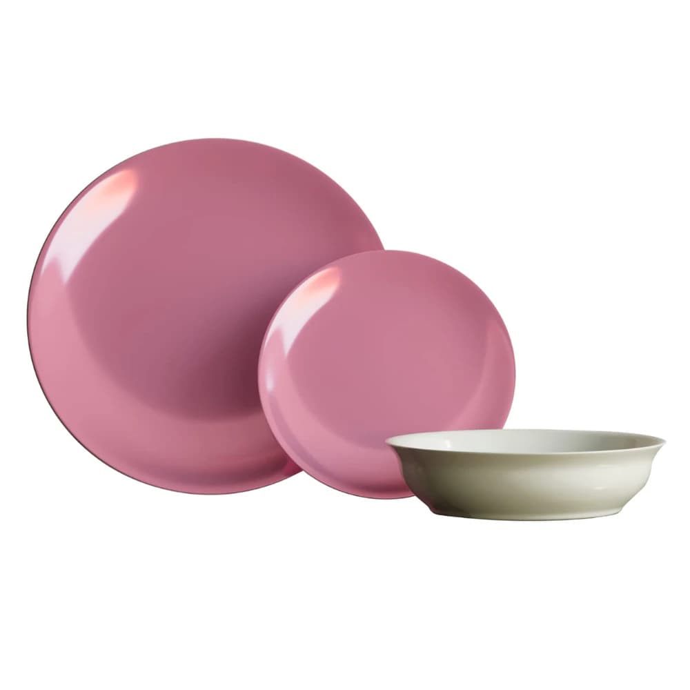 Delicia Porcelain Set 18 pcs. (Rose * Ivory) Shiny