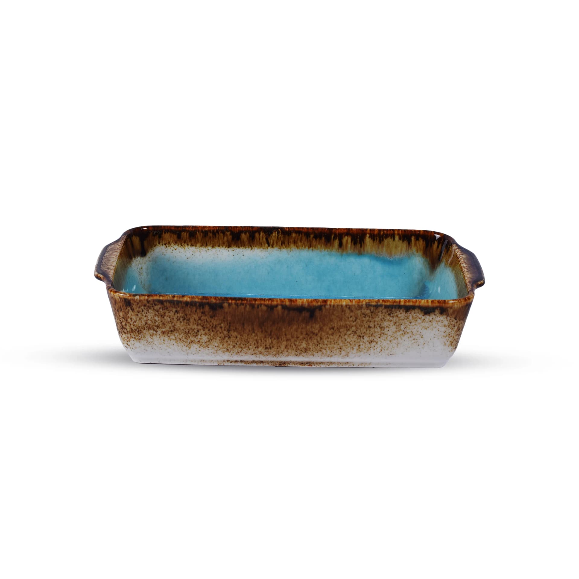 AAone Porcelain Oven Tray Medium Rectangle Hand Made Colors 33Cm×18.5Cm