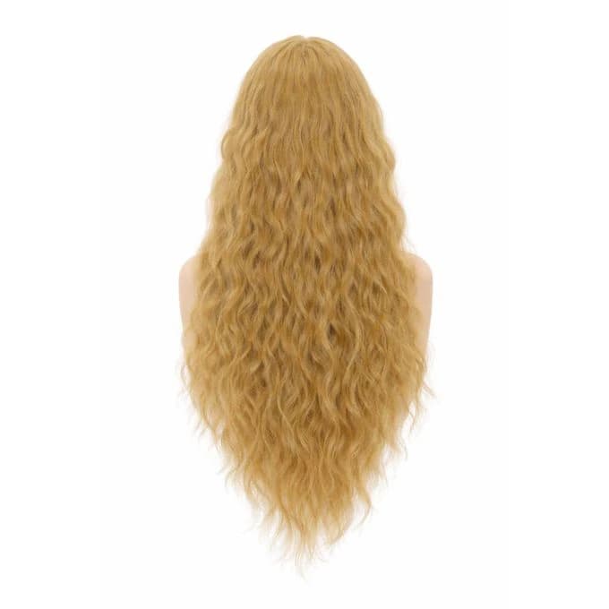 Medium length dark blonde wavy wig