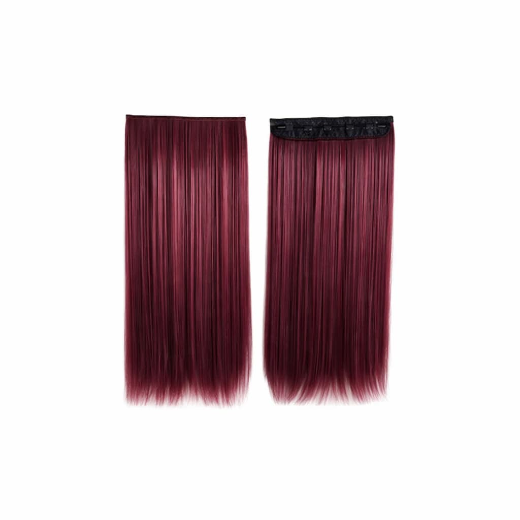 Hair extension made of thermal fiber, burgundy
