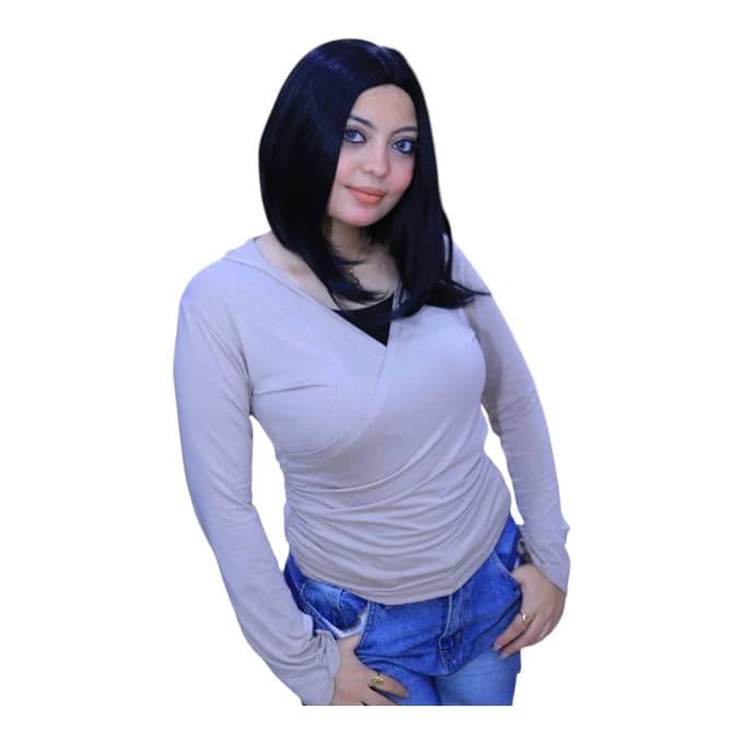 باروكة قصيرة باللون الأزرق الداكن