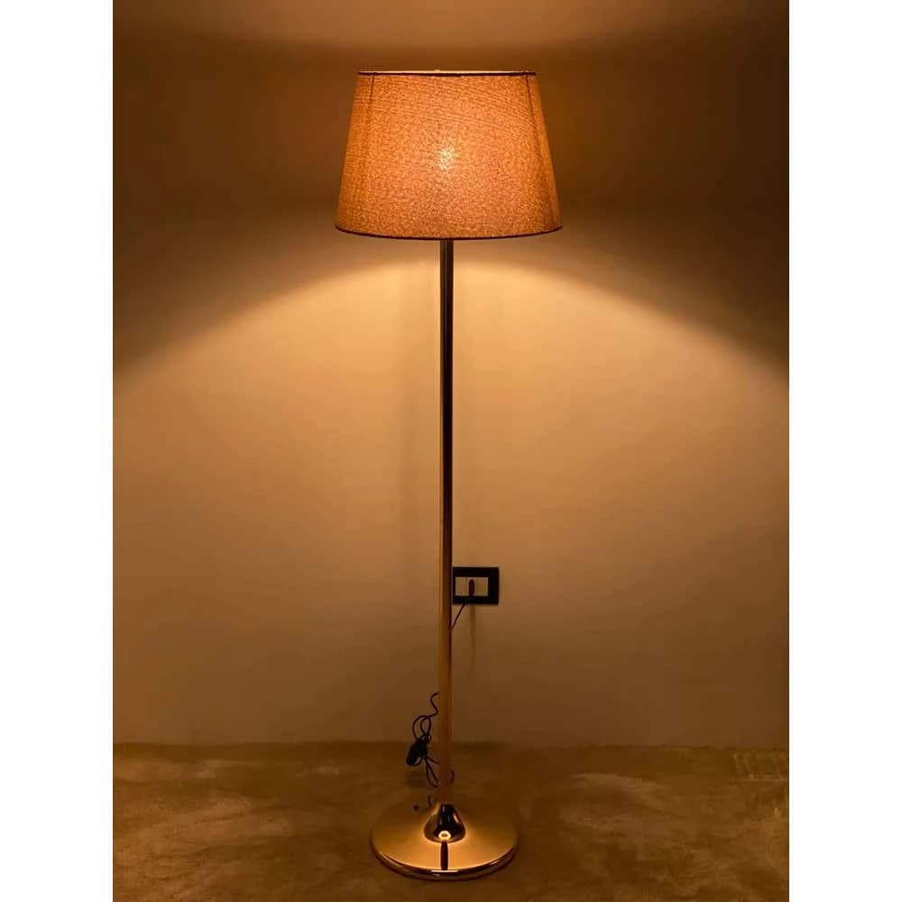 TBS Fabric Modern Floor Lamp, 160 ×40 cm - Beige