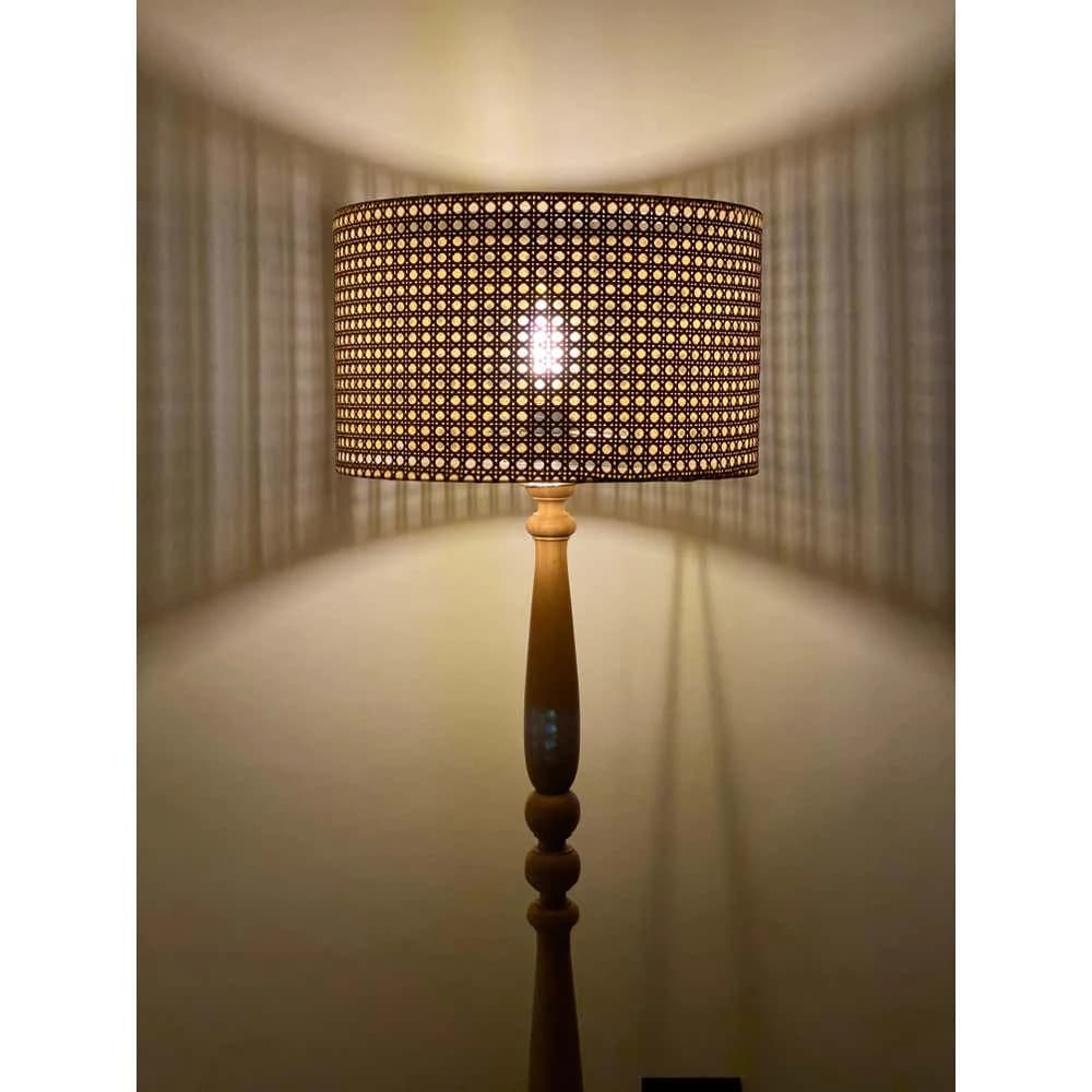 TBS Rattan Boho Floor Lamp, 160 ×40 cm - Beige