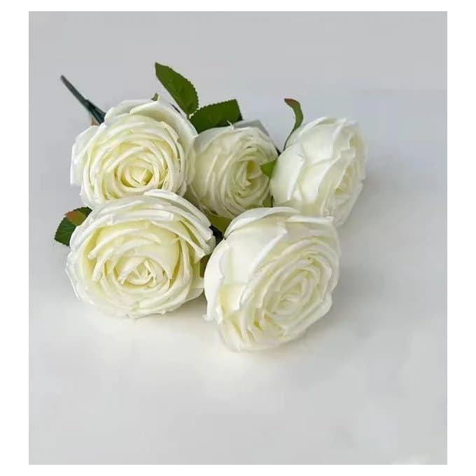Elegant Rose Bouquet Elegant Look and Modern Home Decor for Luxury Home (White)