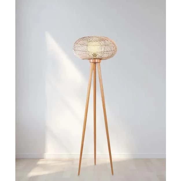 TBS Bamboo Boho Floor Lamp, 160 ×40 cm - Beige