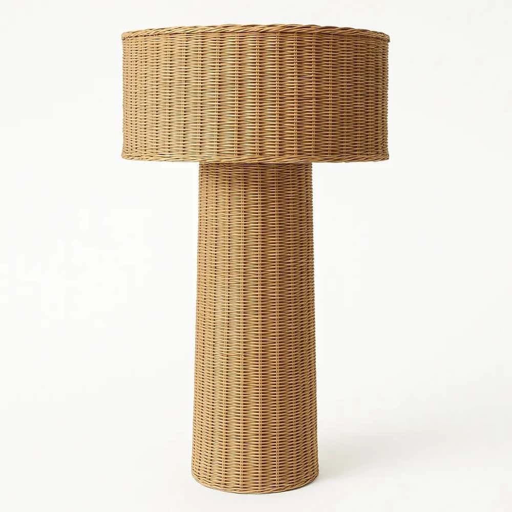 TBS Bamboo Boho Floor Lamp – 160×40 cm – Beige