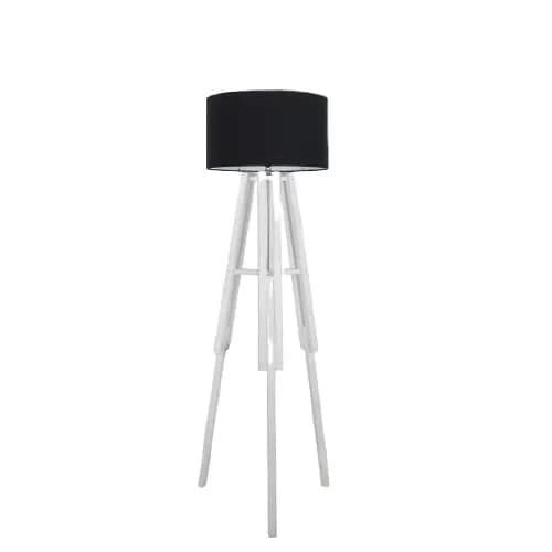 TBS Fabric Modern Floor Lamp, 160 ×45 cm - Black