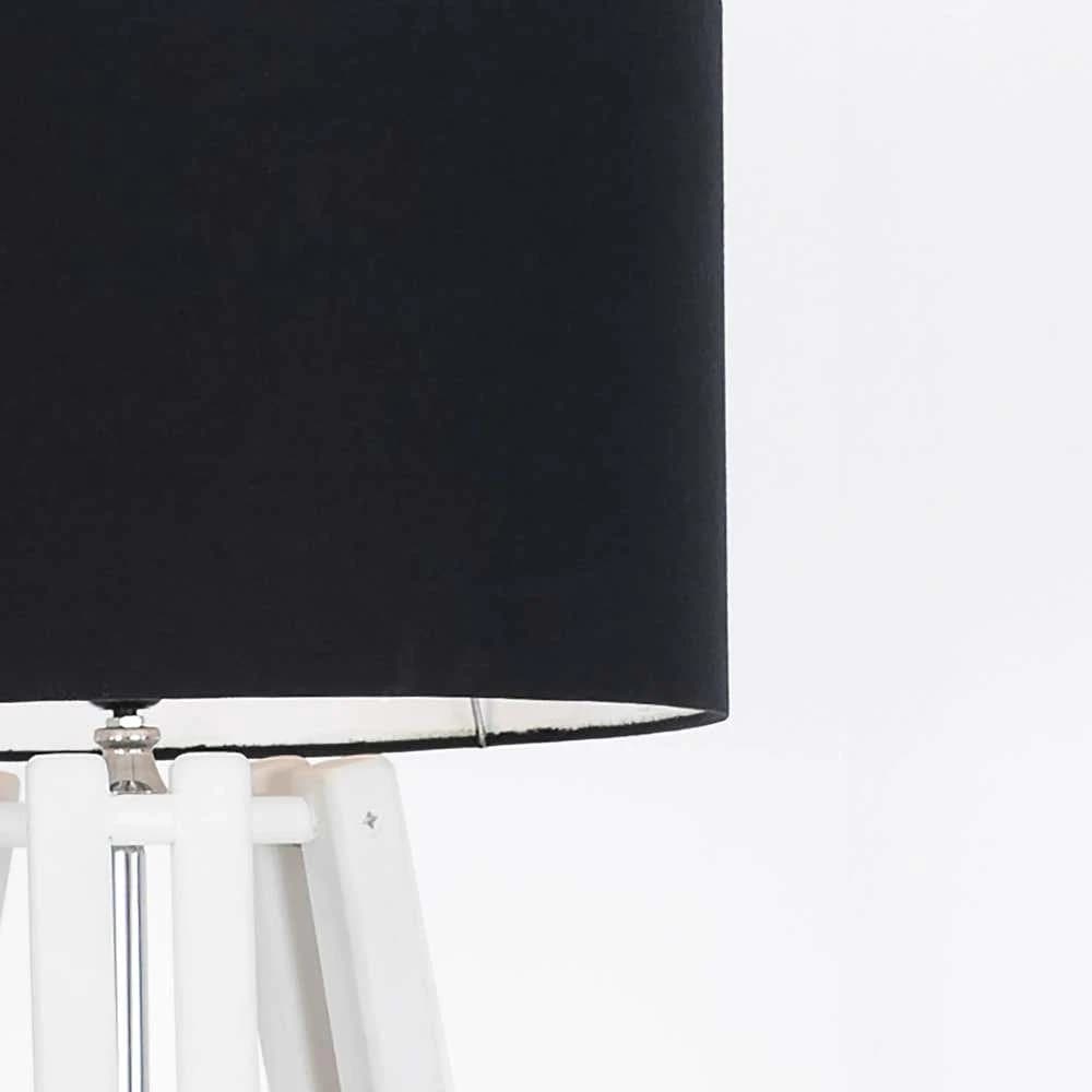 TBS Fabric Modern Floor Lamp, 160 ×45 cm - Black