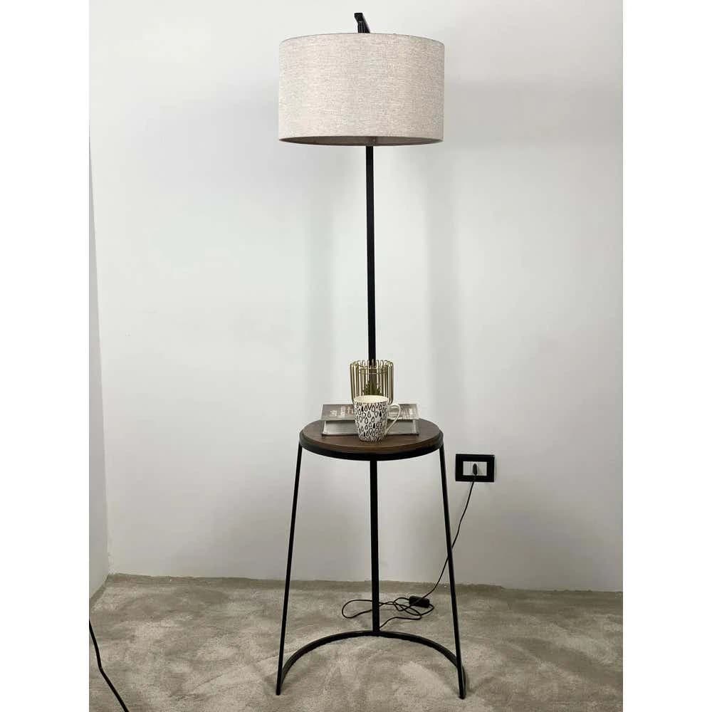 TBS Fabric Modern Floor Lamp, 160 ×40 cm - Beige