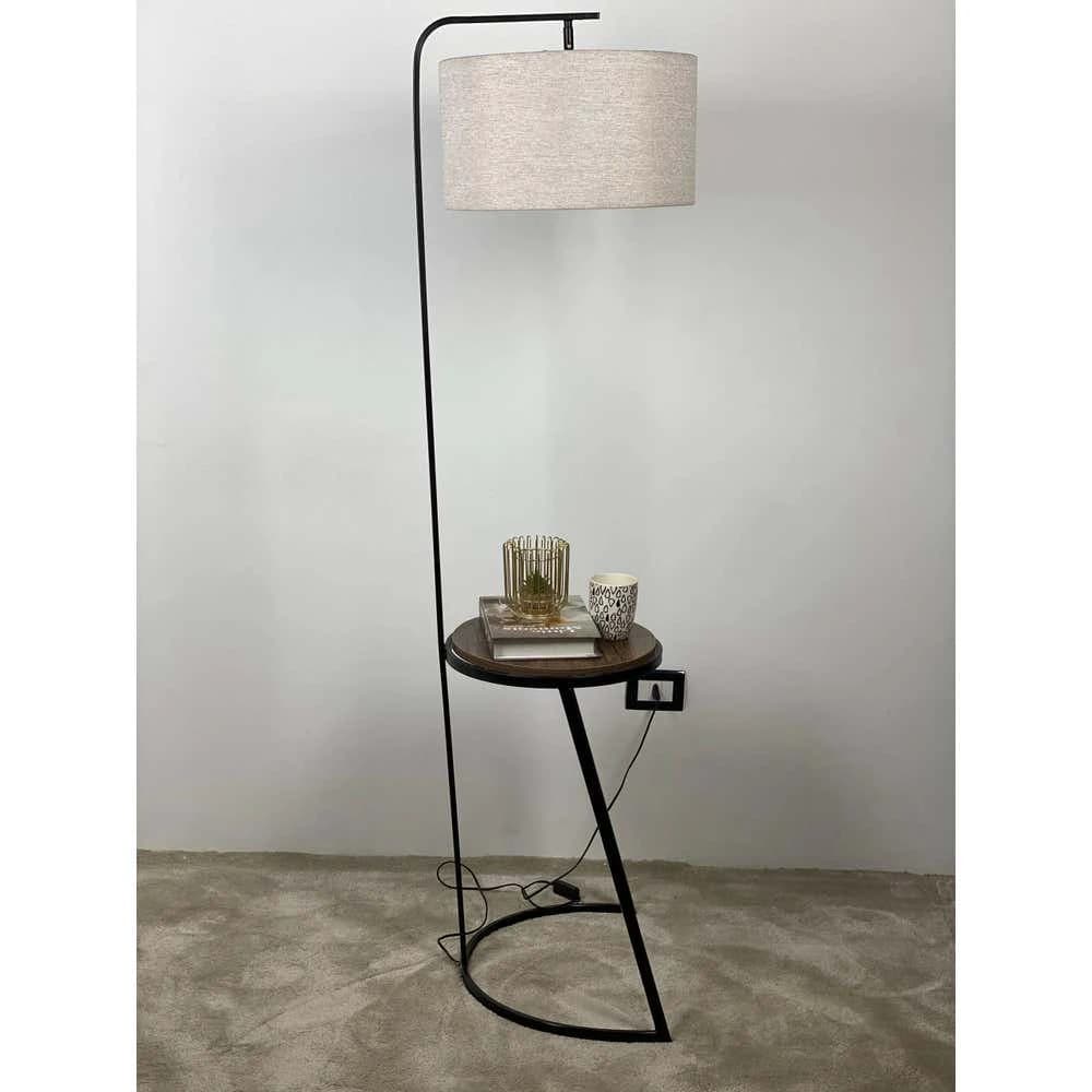 TBS Fabric Modern Floor Lamp, 160 ×40 cm - Beige