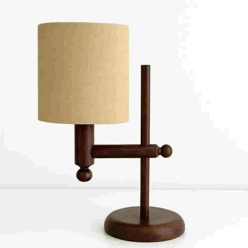 TBS Fabric Modern Table Lamp, 20 ×20 cm - Beige