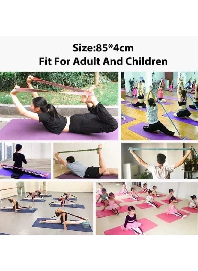 Multi-Loop Yoga Stretch Band – Yoga Stretch Strap 8 Rings for Stretching & Pilat