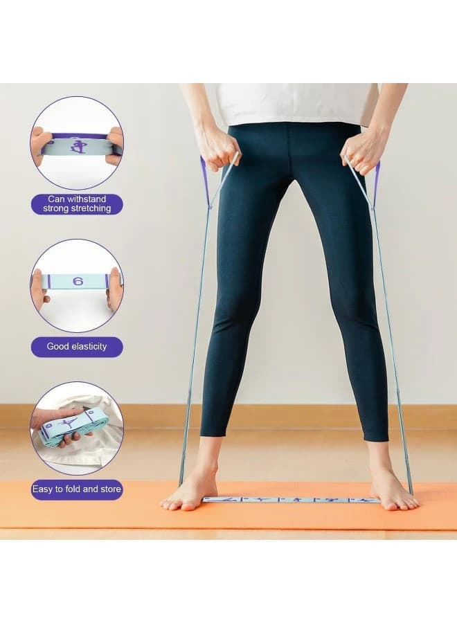 Multi-Loop Yoga Stretch Band – Yoga Stretch Strap 8 Rings for Stretching & Pilat