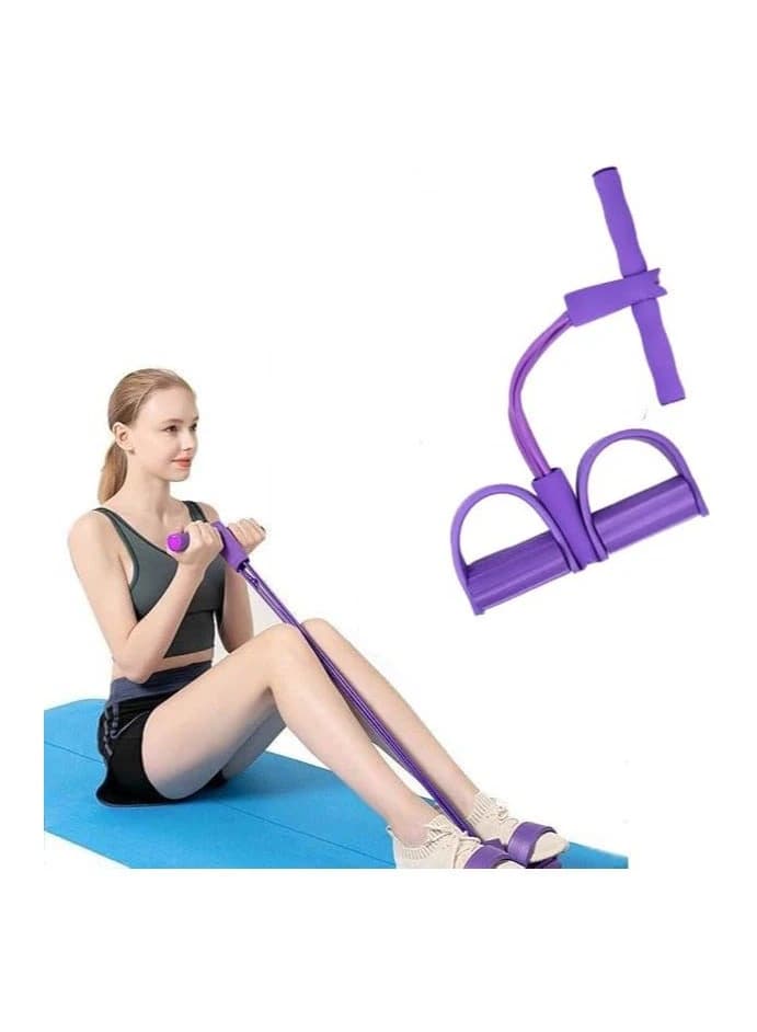 Home fitness resistance bands, 4 natural latex tubes for seated pull-ups