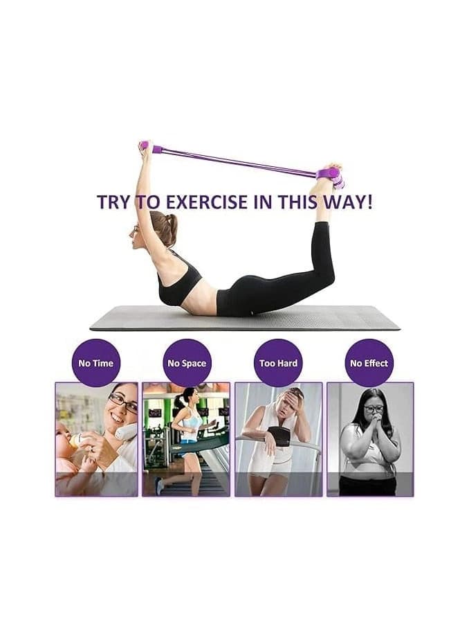 Home fitness resistance bands, 4 natural latex tubes for seated pull-ups