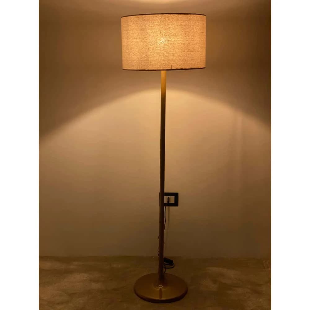 TBS Fabric Modern Floor Lamp, 160 ×40 cm - Off White
